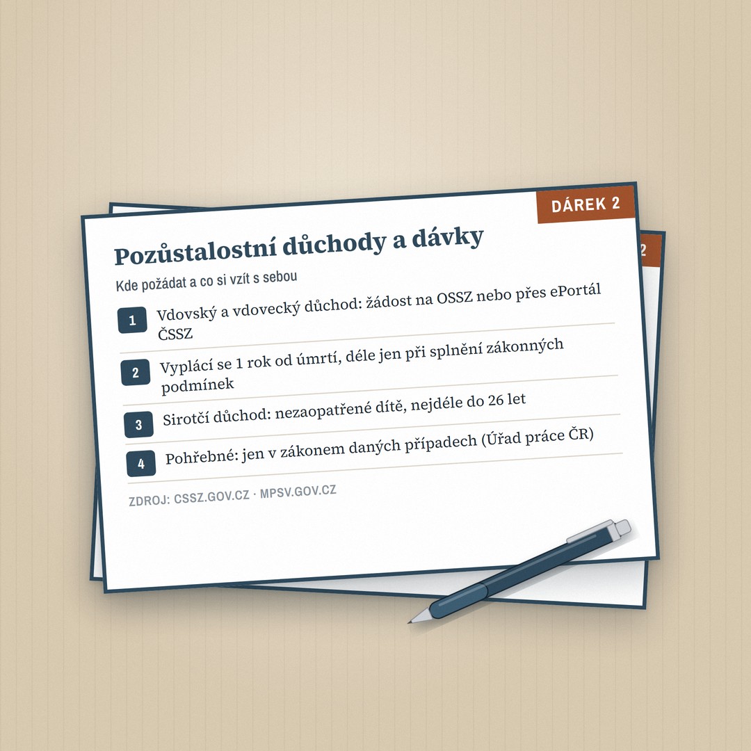 Pozůstalostní důchody a dávky