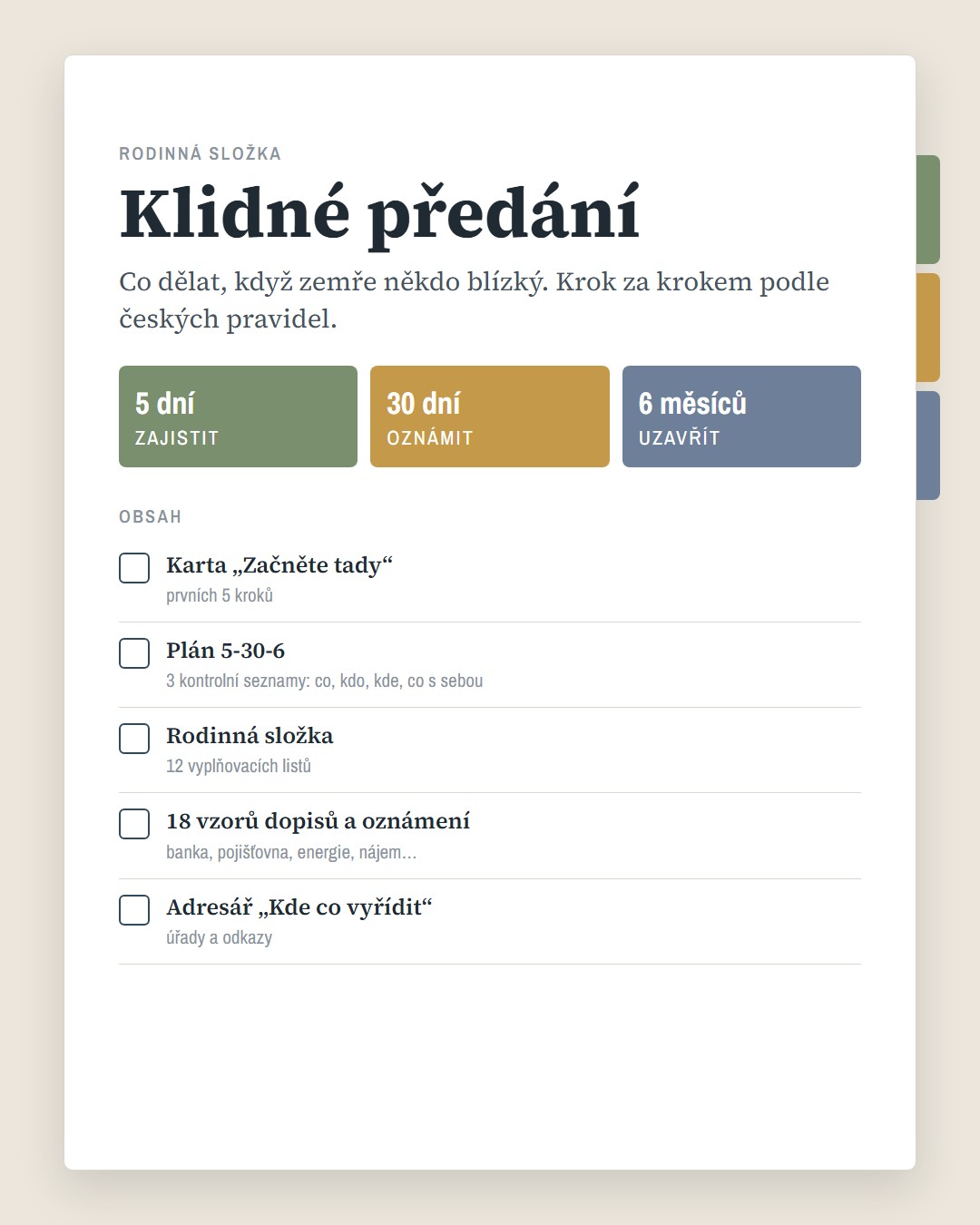 Klidné předání · 1